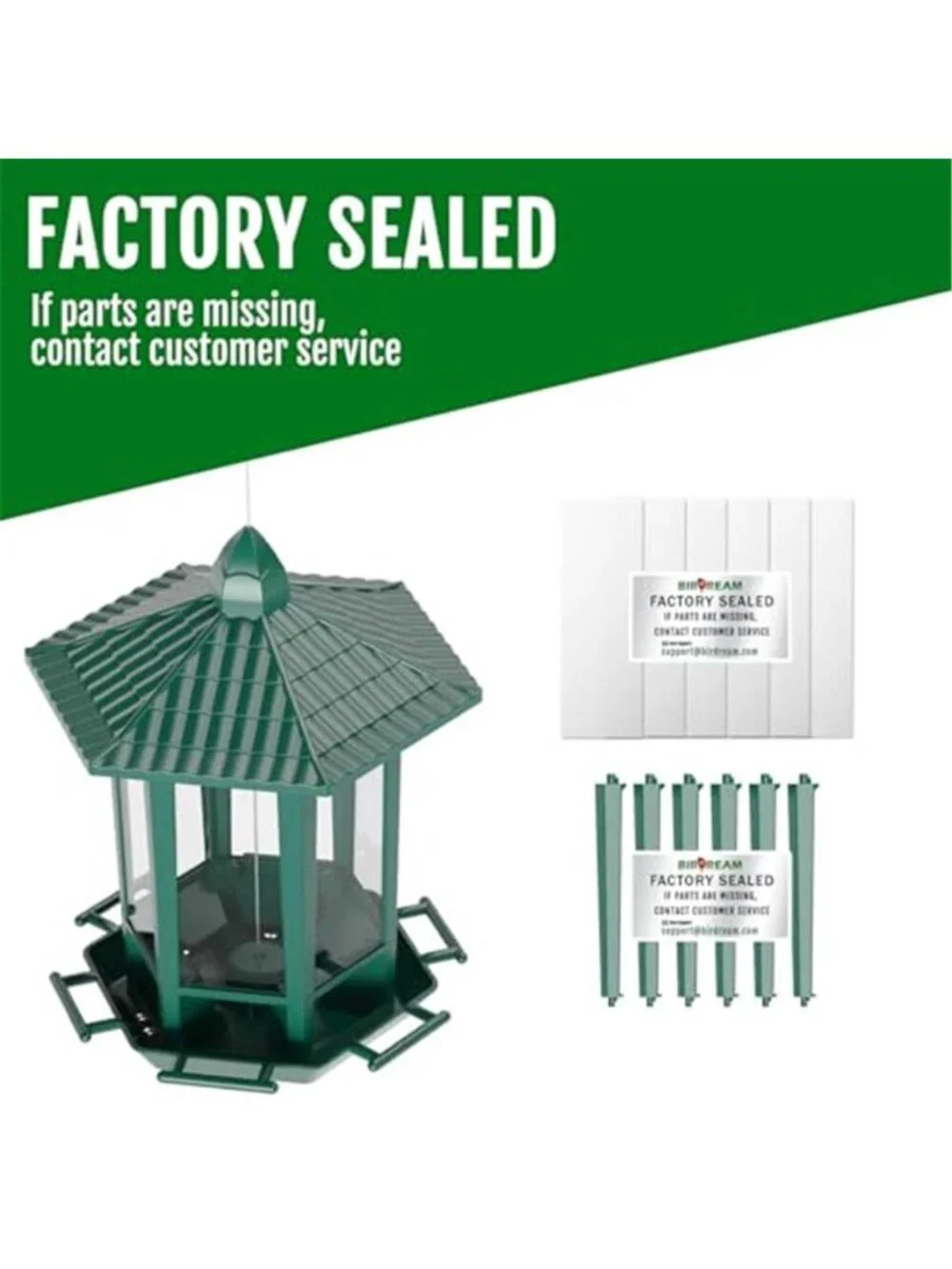 New 2 Pack Bird Feeders for Outdoor Hanging, Retro Pagoda Design Fun
